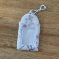 Cherry blossom photocard holder 2 inch ID card sleeve with ball chain for DIY decoration. - Cherry Blossom 2-Inch Card Sleeve