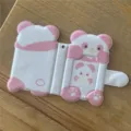 Lindo portafototarjetas rosa oso de 3 pulgadas carpeta magnética álbum K-pop vista detallada. - Panda Rosa y Blanco