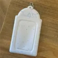 Détail du porte-carte photo à points bleus blancs, pendentif présentoir pour idole. - Pois Jaunes et Bleus / Étui de Carte 6 Pouces