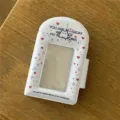 Χαριτωμένη θήκη φωτογραφιών γάτας pixel 3 ιντσών mini άλμπουμ φωτογραφιών με κουμπί - Ντοσιέ καρτών γάτα με δείκτες ρολογιού / 14x9x2.5cm