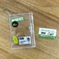 Clear sparkly PVC card holder cute snack bag design idol photocards protector with chain - Green