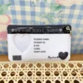 Black and white heart photocard holder keychain transparent ID badge display case for kpop cards. - 1-Inch Single Heart Black and White Card Holder