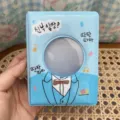 Bonito archivador de fototargetas azul de 3 pulgadas mini álbum kpop con diseño de esmoquin. - Álbum de Novio