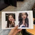 White photocard binder for Kpop photocards polaroid collection mini album storage holder - Heart Locket / 6 Inch 40 Pockets / Black