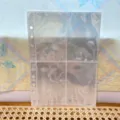 Clear holographic A5 binder inner page for photocard storage transparent pocket page 4 slots - 3-Inch 4-Grid Inner Pages / A5 (10 Sheets)