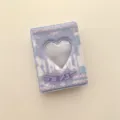 3 pouces mini classeur de cartes photo mignon noeud dentelle pochette album kpop idol - Album photo dentelle et nœud bleu 3 pouces (40 poches)