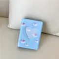 Mini album porte-cartes photo avec joli design de nuage bleu nœud et fenêtre cœur. - 3 Pouces 40 Poches / Nuage Bleu
