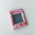 Mini álbum de fotos rosa de 3 pulgadas con diseño de perro de dibujos animados y tarjetero. - Álbum de fotos de perro rosa de 3 pulgadas (64 bolsillos)
