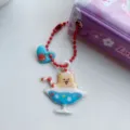 Schattige beren acryl sleutelhanger hanger charm tas cartoon esthetisch cadeau decoratie - Blauwe frisdrank hangers