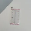Bolsa de almacenamiento transparente de PVC en forma de caramelo con bordes y cadena. - Bolsa de muñeca de caramelo rosa
