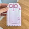 Pink PVC 3-inch photocard holder cute bow badge protector keychain for daily ID bus cards. - Matte Pink Omamori 3-Inch Card Holder / Pink