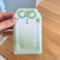 Matte omamori photo card holder PVC card sleeve cute green gradient kpop photocard protector - Matte Green Omamori 3-Inch Card Holder / Green