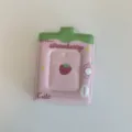 Mini archivador de fotos rosa fresa 3 pulgadas almacenamiento polaroid libro bonito - Carpeta de tarjetas de fresa rosa
