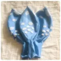 Blue cloud printed latex balloons set, cute party decoration balloons for children - White Clouds