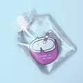 Transparent PVC hot water bag, cute coconut cartoon pattern, winter hand warmer pouch. - Transparent Pink Drink