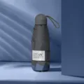Compacte miniparaplu in blauwe waas, 5-voudig opvouwbaar ontwerp met zon- en UV-bescherming. - 6 Ribben / Haze Blauw