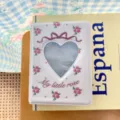Mini classeur photo 3 pouces, design blanc nœud papillon rose mignon pour cartes d'idoles. - Album photo rose blanche 3 pouces (40 pochettes)