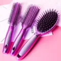 Professional hair brush set anti-static massage air cushion comb curly straight hair styling tools - Rectangle / Gradient Purple