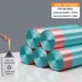 Drawstring Garbage Bags Thickened Auto-Close Trash Bags Large Size 5 Rolls 75 Count - Large 5 Rolls 75 Pcs (45x50cm) / Dark Green
