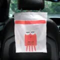 Bolsa de basura para coche roja, bolsa plástica desechable colgante, 15 pzas, 25x31.5cm diseño. - 15 Piezas/Paquete / Carmesí