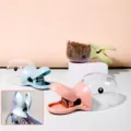 Belle pelle à nourriture pour animal de compagnie en forme de canard et clip étanche. - Rose