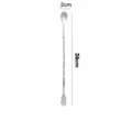 Cuillère de bar à cocktail en acier inoxydable avec manche torsadé et fourche, 26cm. - Couvert de service petit : 26 cm