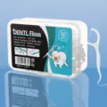 Portable dental floss box with 50 pieces, high tension fine floss picks for teeth cleaning. - English 50 Pcs Boxed