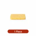 Wood pulp dishwashing sponge variant, 1cm thick, single pack kitchen cleaning sponge tool. - 1cm Thick (1 Piece) / Yellow