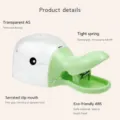 Cute duck-shaped pet food scoop and sealing clip multi-functional dog food shovel in green. - Pink