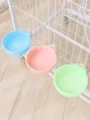 Hängende Haustiernäpfe Set, feste Käfig Katzen Hunde Futter Wassernäpfe in blau rosa grün. - Klein (ohne Stahlschüssel) / Blau