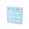 Support de couteau mural en plastique étagère de cuisine organisateur fentes maison. - Bleu clair