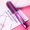 Purple round hair styling brush anti-static curly hair combing tool for salon and daily use. - Round Curling Brush / Pink Purple
