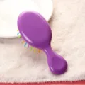 Mini cepillo de pelo con cojín de aire morado para niños, peine de masaje de plástico portátil. - Púrpura