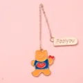 Cute metal bear bookmark cartoon page clip student stationery metal pendant decor - Large - Heart Bear