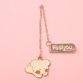 Cute metal cartoon bear bookmark and pendant for student stationery, creative daily planner decor. - Large - Red-Faced Puppy