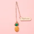 Süßes Metall Ananas Lesezeichen mit Kette Seitenclip Schüler Schreibwaren Geschenk Accessoire - Klein - Ananas