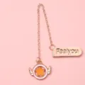 Süßes Metall Lesezeichen Anhänger mit Stern Flügeln Design, rosa ästhetische Briefpapier Clip. - Klein - Flügel & Stern