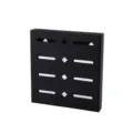 Support de couteau de cuisine mural en plastique noir et étagère de rangement. - Noir