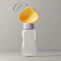 Gourde portable pour chien jaune violet tasse de voyage pour animaux de compagnie - Jaune nuage grande taille - 600 ml / Convient aux chats et aux chiens