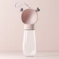Gourde portable pour chien rose tasse de voyage pour animaux avec oreilles de cœur mignonnes - Rose mignon grand - 600 ml / Convient aux chats et aux chiens