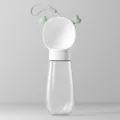 Bouteille d'eau portable pour chien avec décor en cœur vert et sangle de voyage. - Blanc mignon grand - 600 ml / Convient aux chats et aux chiens