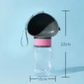 Portable dog water bottle for travel, leak-proof pet drinking dispenser cup with strap. - Penguin Grey Small - 350ml / Suitable for Cats and Dogs