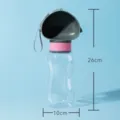 Portable dog water bottle for travel, leak-proof pet drinking cup with dispenser and lanyard. - Penguin Gray Large - 600ml / Suitable for Cats and Dogs