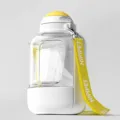 Portable dual-use dog water bottle and food container 1000ml for outdoor pet walking travel. - [Big Jug Style] White Waterer & Feeder - 1000ml + 300g / Suitable for Cats and Dogs