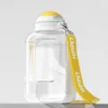 Large capacity portable dog water bottle with strap, 1500ml transparent pet drinking cup - [Chubby Style] White Large - 1500ml / Suitable for Cats and Dogs