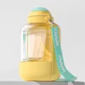 Portable 2-in-1 pet water bottle and food container, 1000ml water 300ml food capacity. - [Chubby Style] Yellow Water & Feeding - 1000ml + 300g / Suitable for Cats and Dogs