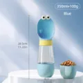 Portable Dog Water Bottle Pet Travel Drink Cup 350ml Food Container Blue Variant - [Heat-Resistant] Bondi Blue (Water 350ml + Food 100g) / Suitable for Cats and Dogs