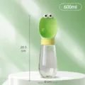 Portable dog water bottle 600ml large pet travel water dispenser with cute frog design green - Heat-Resistant Teal Green (600ml) / Suitable for Cats and Dogs