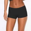 Women solid black athletic fitness shorts, high stretch seamless workout gym activewear. - S / Shorts / Black