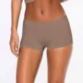 Women tight stretch fitness sports shorts casual lounge tight boyshorts comfortable wear - S / Shorts / Khaki